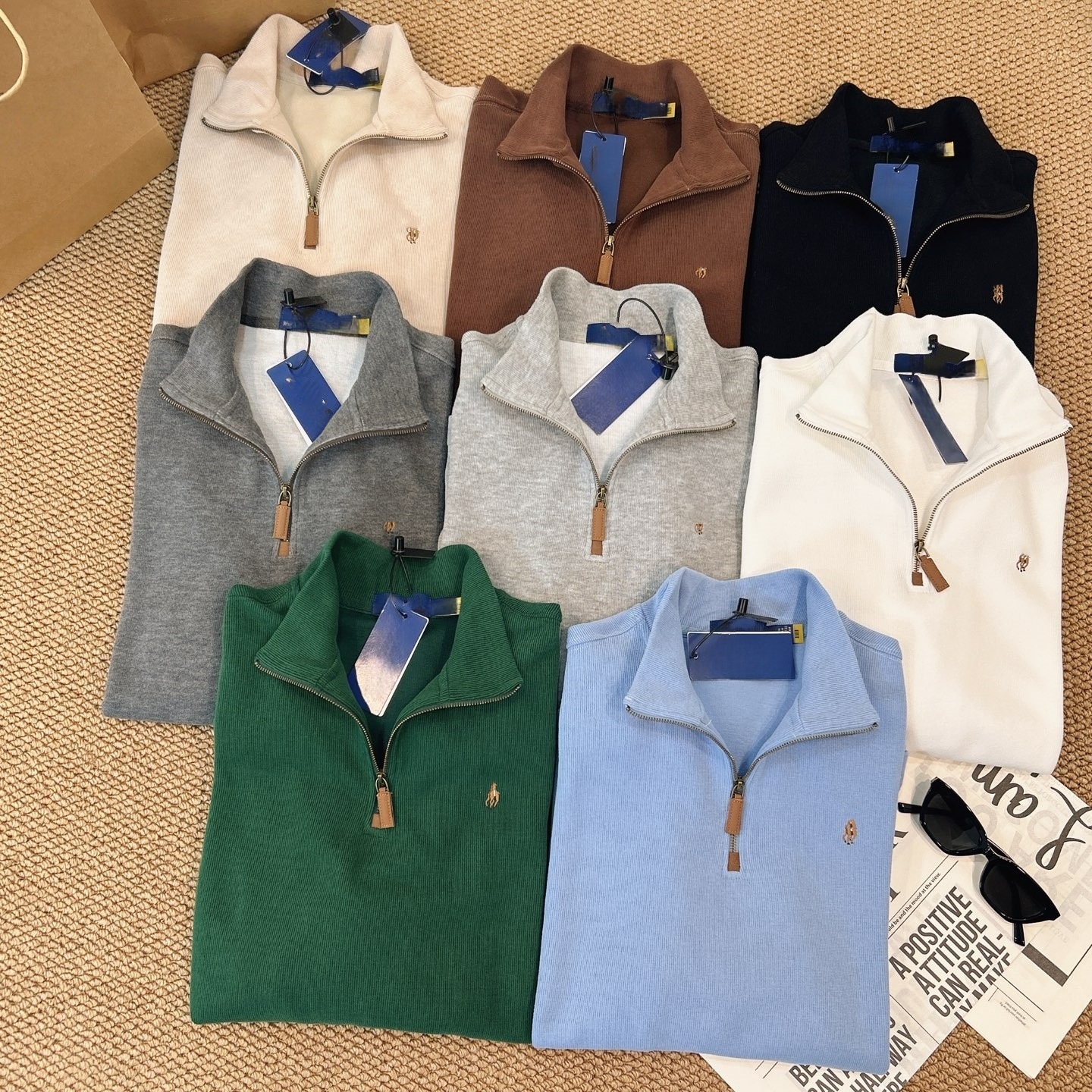 Pony Polo Hoodies Men's Half Zip Solid Color Pullover Cotton Designer Classic Casual Essential Premium Comfortable Designer Sweatshirts