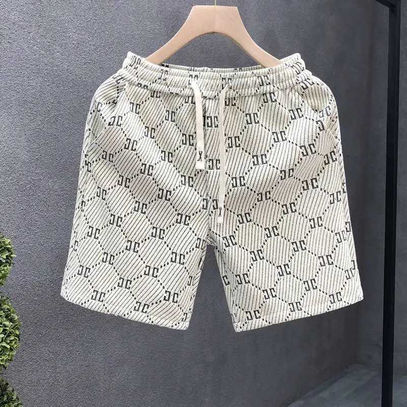 Mens Clothing New Shorts Summer Loose Fit Letter Jacquard 5-Inch Casual Trendy Versatile Streetwear FashionT260310