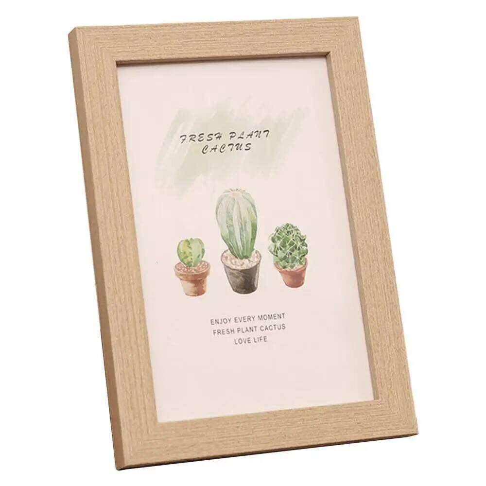 8/10-Inch Wooden Photo Glass Back Support Modern Desktop Picture Display Album Frame Home Decor H260310-image-1097015344