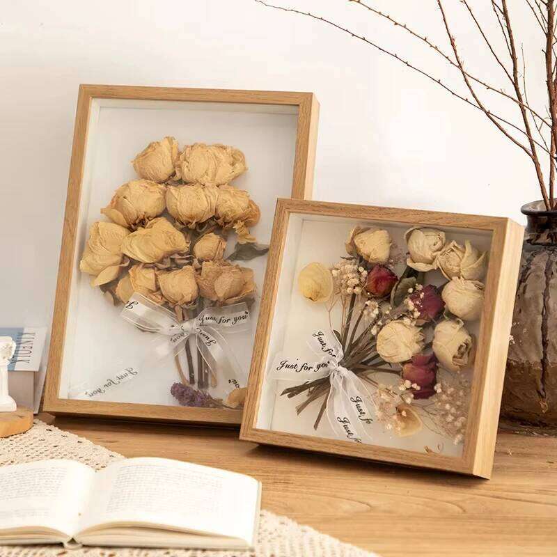 Depth 3 cm display three-dimensional works Nordic DIY wooden picture frame photo decoration H260310-image-1097015311