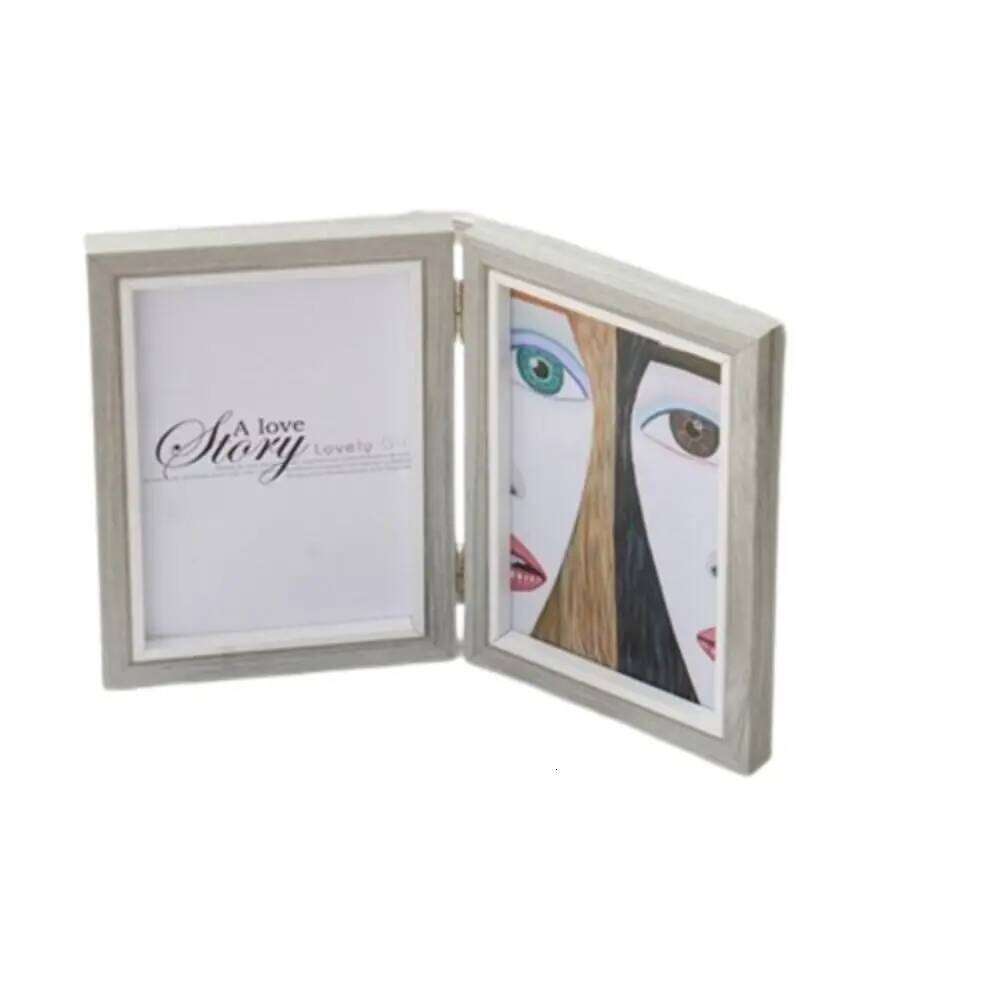 Creative Foldable Hinge Photo Frame Rectangular Double/Triple Desktop Album Set 2/3/4/5 Linked 6/7/8 Inches H260310-image-1097015139