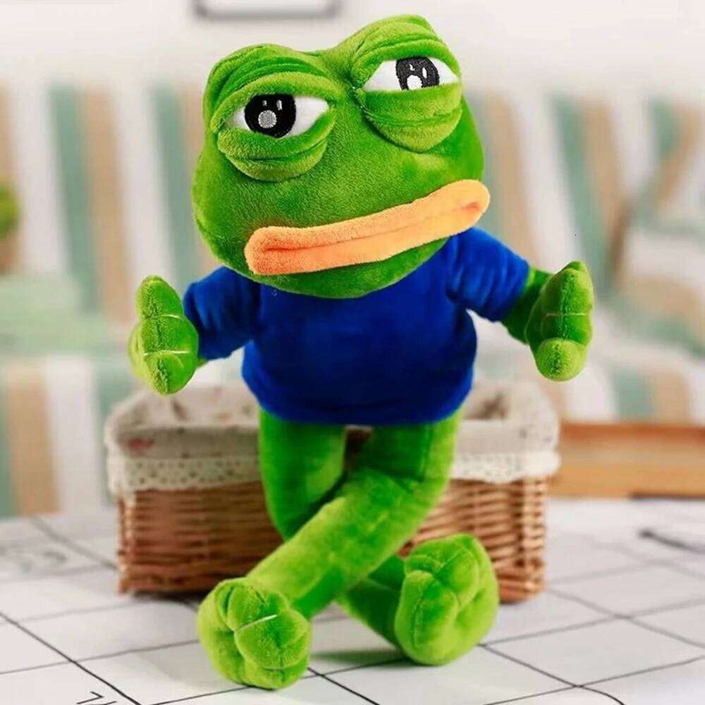 45cm Toy Soft Stuffed Pillow Magic Expression Pepe The Sad Frog Animal Plush Doll Birthday GIfts For Girls Boys L260310-image-1097013205