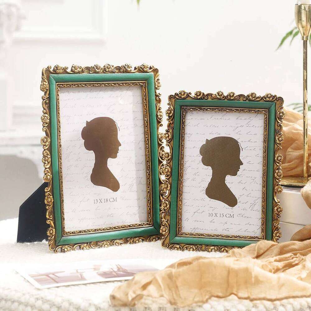 1PC, resin material three-dimensional crabapple pattern home decoration frame, rectangular display photo frame H260310-image-1097014618
