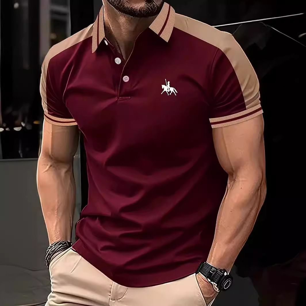 Luxury Clothes 2026 Summer Designer New European And American Men's Casual Brand Printed Turn-Down Collar Short Sleeve Polo Shirt