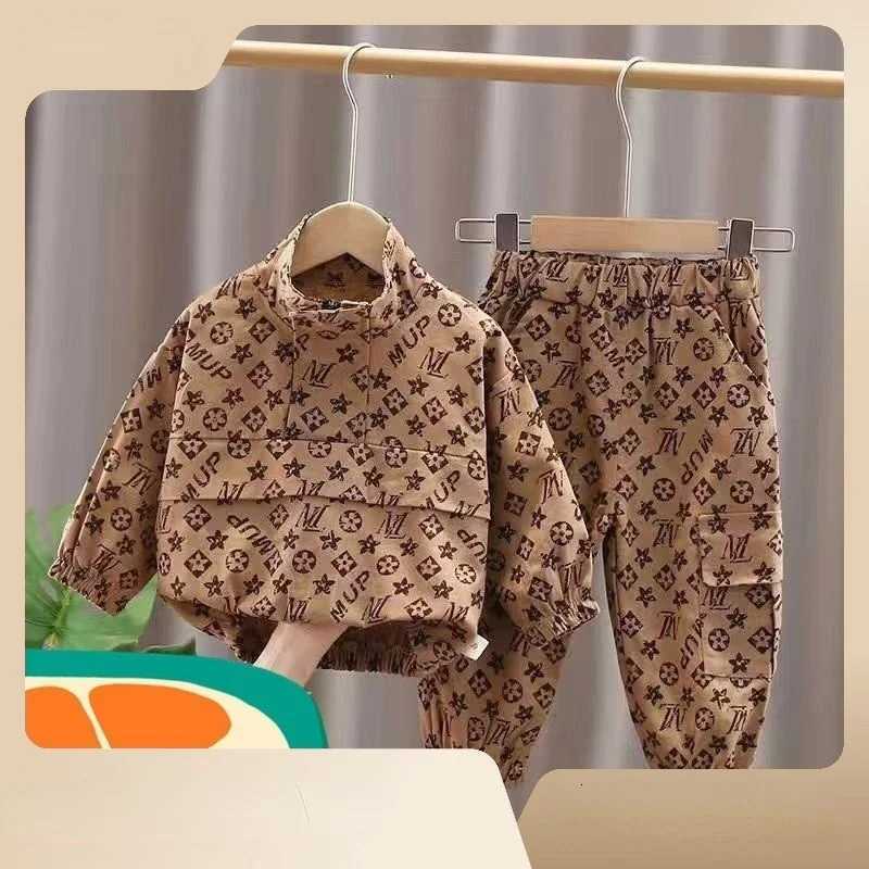 mother kids Fashion Kid Clothing 2023Autumn New Two-piece Baby girl clothes Kid Clothes Girl boy Pullover Groups of Pant T260310-image-1096949160