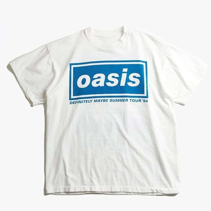 2025 été Oasis bande Rock rétro Punk imprimé ample respirant décontracté à manches courtes T-shirt Camisetas Surf Hombre Z260306