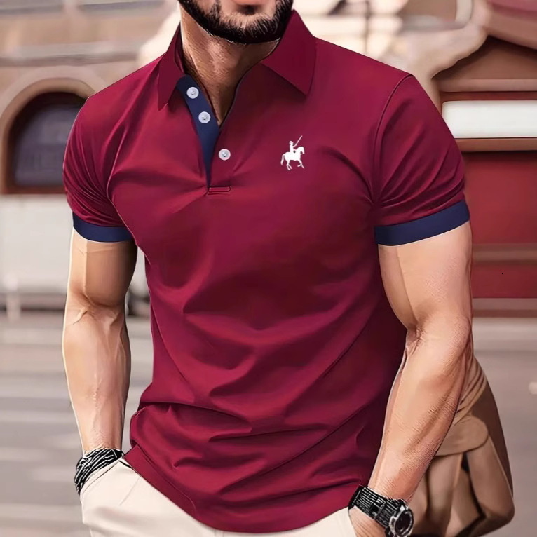 Clothes New Luxury Summer Fashion Brand Men's Printed Short-Sleeve Polo 2026 Shirt, Designer Suitable For Golf And Tennis