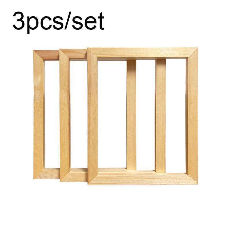 3pcs Wooden Photo Oil Diamond Painting Frames Canvas Wood Wall Frame Home Decor H260310-image-1097016248