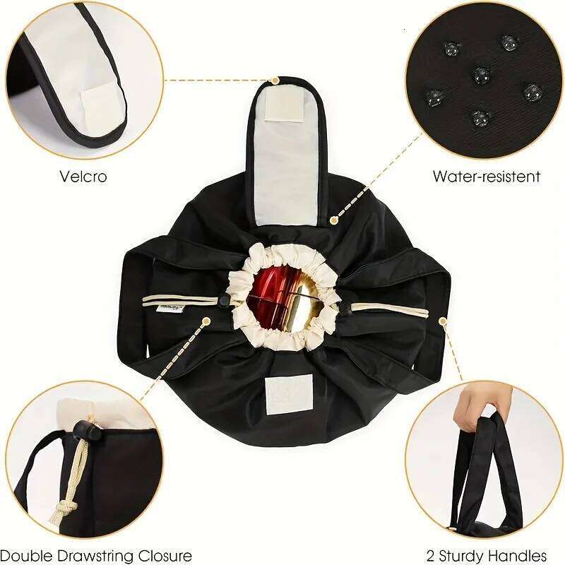 Sac cosmétique de seau de grande capacité, organisateur de voyage de maquillage de cordon avec le cadeau XJ260310 de poches supérieures de secous