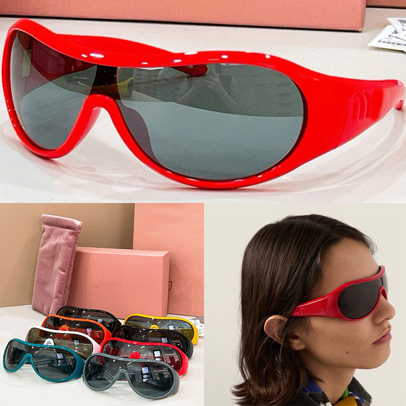 Mode Femmes Masque Facial Ivresse Lunettes De Soleil MUB14U Luxe Designer Runway Lunettes De Soleil 27SS Femmes Enveloppe En Forme De Cadre Lunet