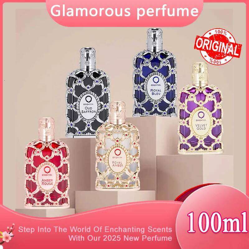 100ML Orientica Royal Amber Rouge Oud Saffron Men Women Eau De Spray Unisex Neutral Glass Bottle Rose Cologne Long Lasting Smell S26-image-1096998878