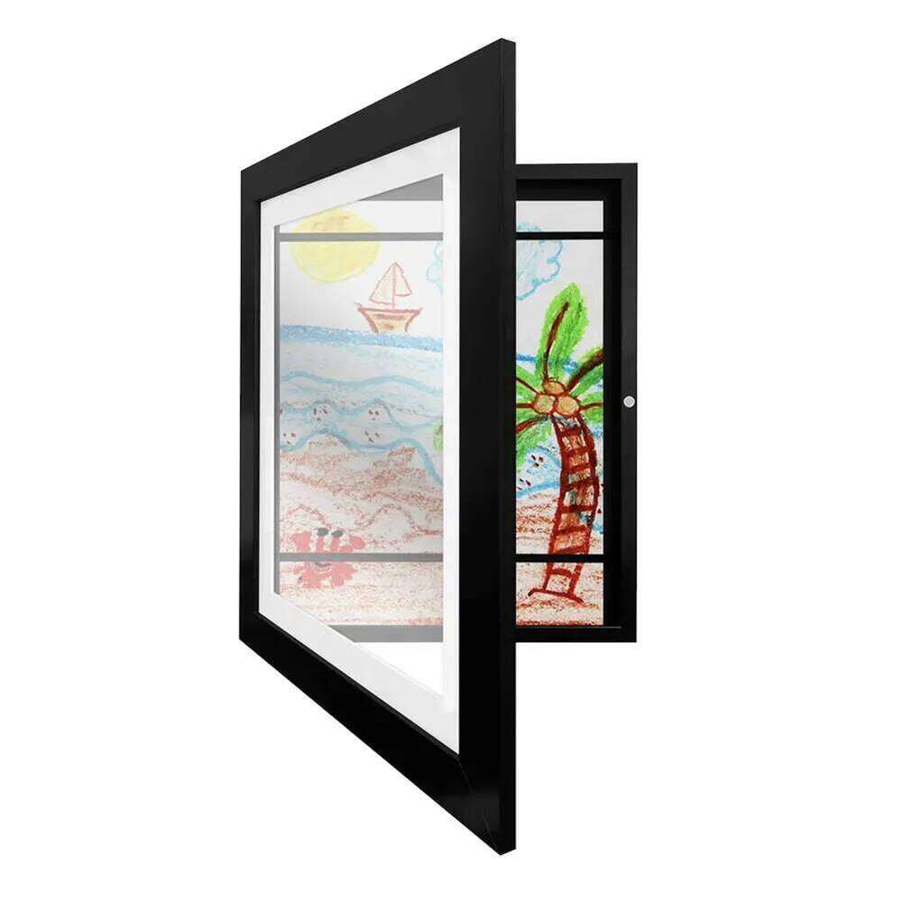 Picture 5.9x4.3 Inner Wooden Frames Wall Display Artwork Frame for Kids Drawings Artworks Art Projects H260310-image-1097016607