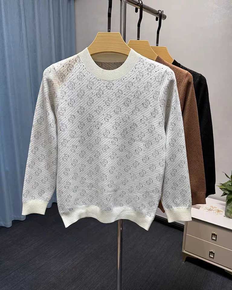 Personnalité mode lettre imprimé pull luxueux nouveau tricoté col rond pull léger confort décontracté vêtements pour hommes T260310