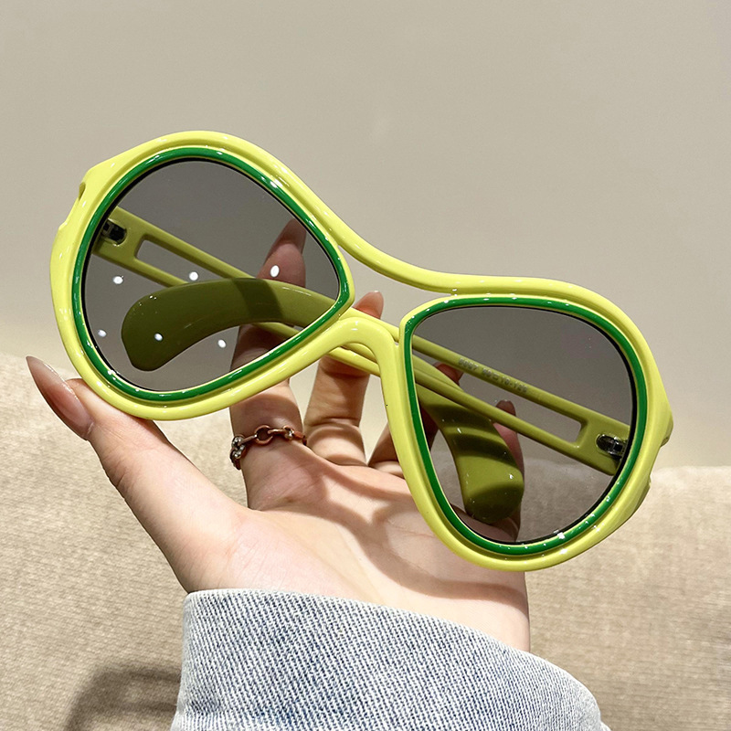 High Street Elite Sunglasse Y2K New Sunglasses Retro High-End UV Protection Fashion Large Frame Sunshade Glasses