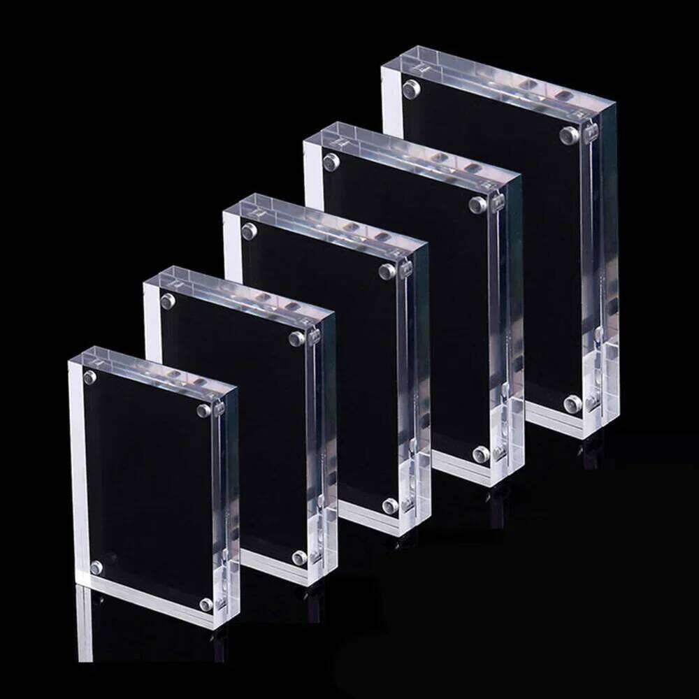 1 Pc Transparent Photo Acrylic Magnetic Frame Poster Display Stand 3/5mm For Room Desk Home Decoration H260310-image-1097016930