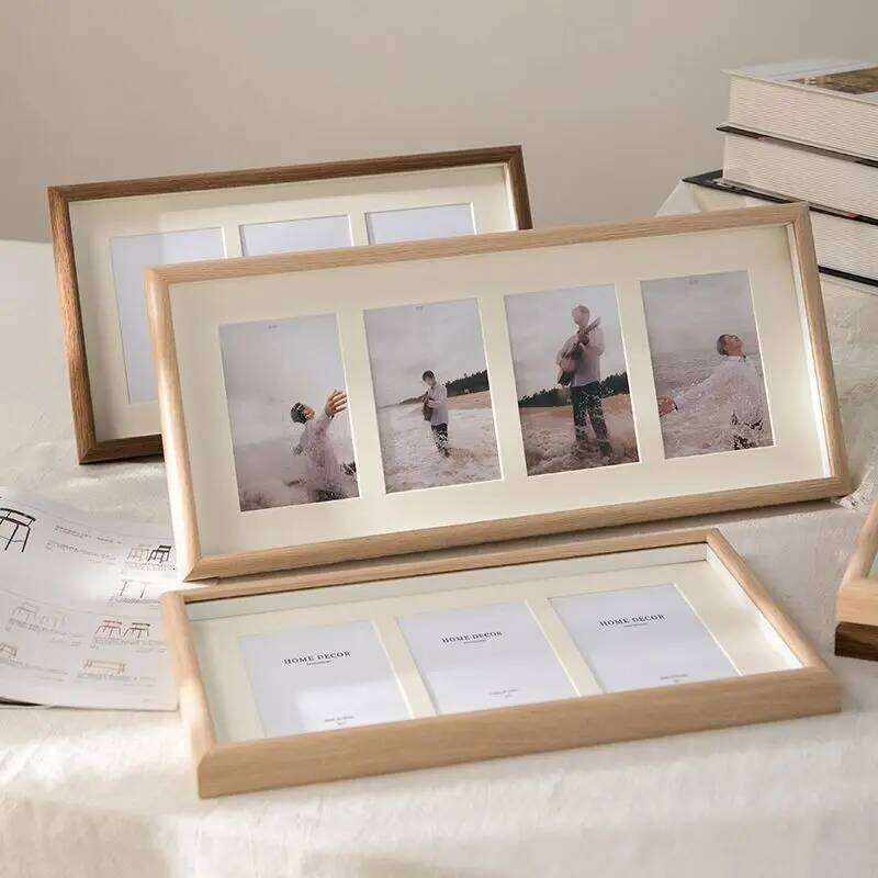 Creative Mul-Size Nordic Art Picture Frame Retro American Style Wall Hanging Narrow Border Resin Tabletop Decor Photo FrameZC813 H260310-image-1097015017