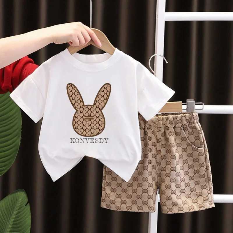 Summer Baby Boy Clothes Set Children Girls Fashion Cartoon Short Sleeve T-shirts and Shorts 2 Pieces Suit Kid Outfits TracksuitsT260310-image-1096949684