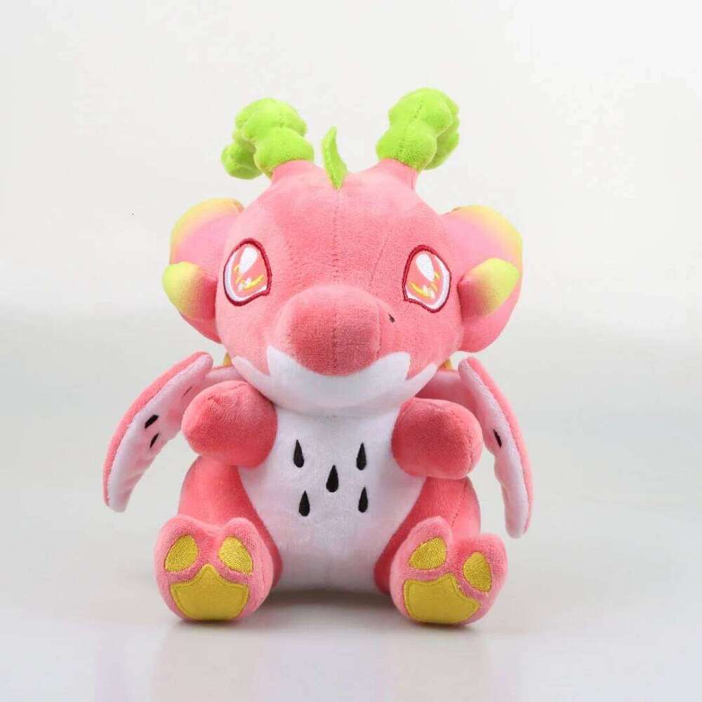 1pc 25cm/9.84in dragonfruit dragon fruit dinosaur doll seated cute plush birthday gift L260310-image-1097022142