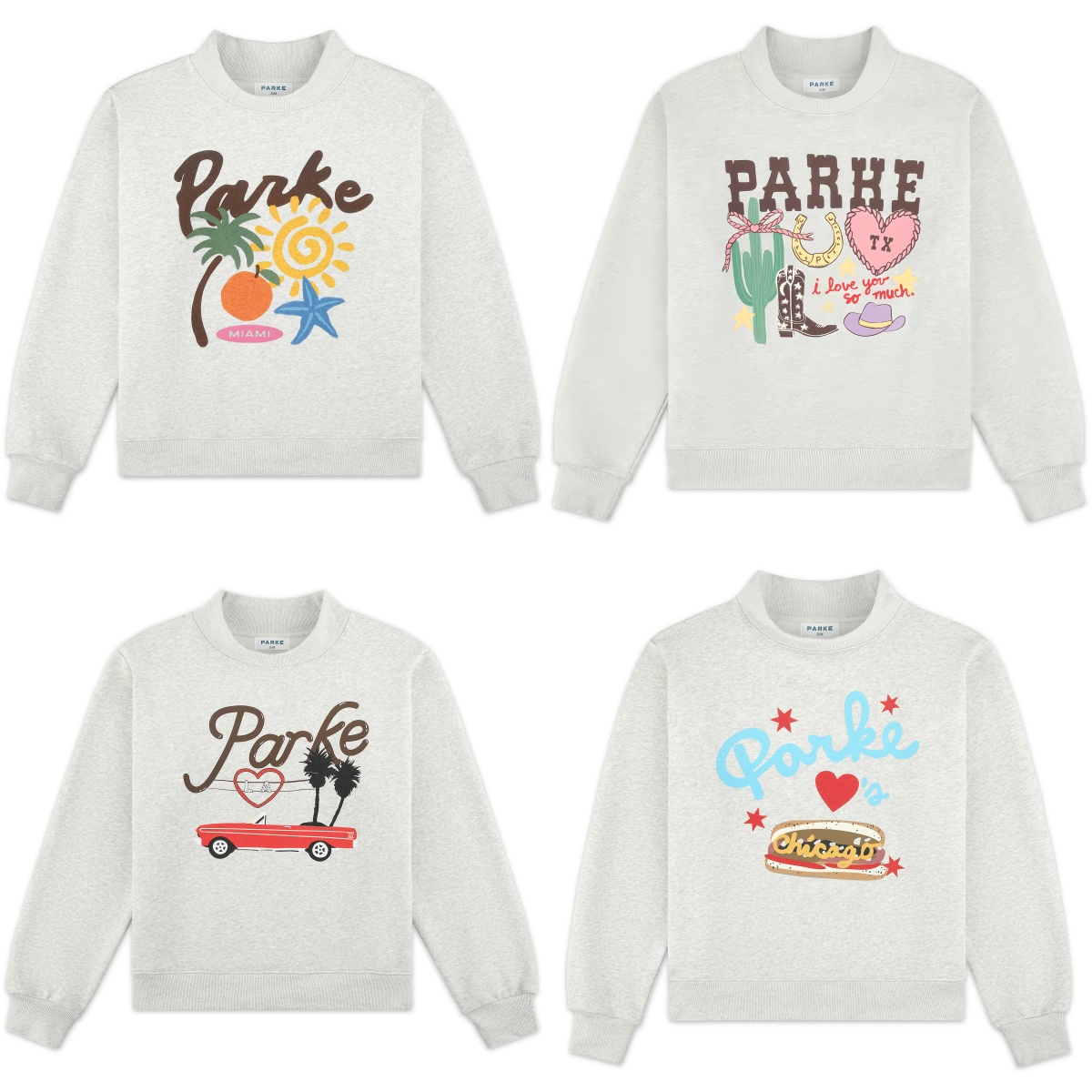 Parkes Graphic Mockneck Sweatshirts Terry 100% Cotton Women Desinger Sweatshirt Fashion Hoodies-image-838241431