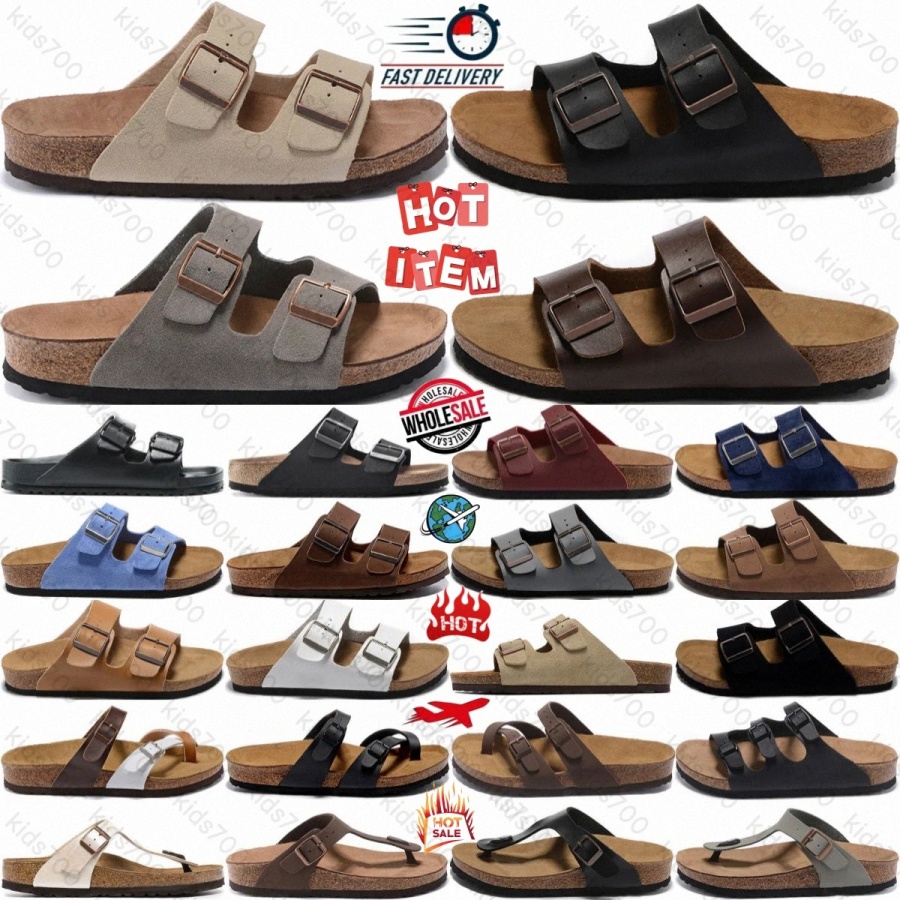 Designer Boston Slippers Leather Clogs Casual Mocha Beige Sand Taupe Womens Mens Flats Slides Bostonclogs Suede Flip Flops Soft Footed Black Whit