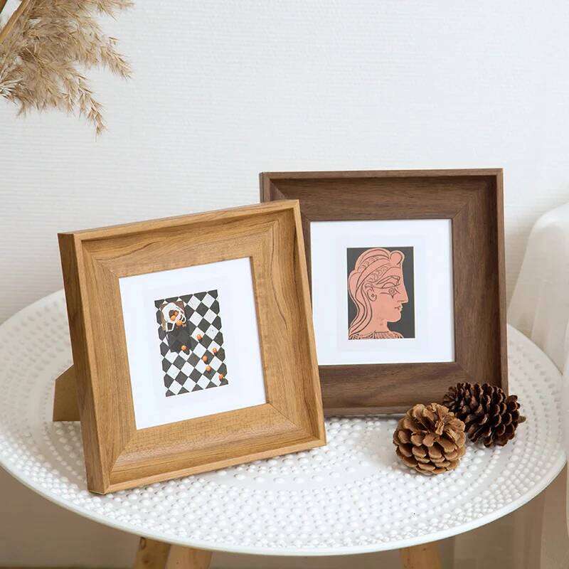 Minimalist Square Photo Versatile Display Album Wall Hanging Tabletop Use - Stylish Picture Frame for Home Decor H260310-image-1097016781