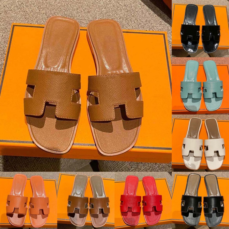 Womens Slippers designer Slippers Fashion S Floral Slipper Leather Rubber Flats Sandals Summer Beach Shoes Loafers Gear Bottoms Sliders EUR 35 42-image-889263337