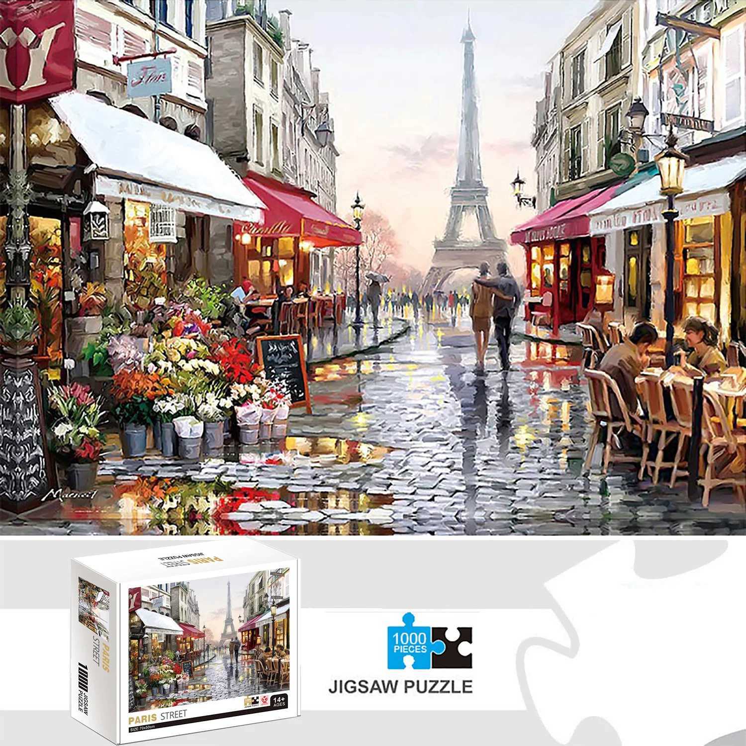 1000 Pieces Paris street Jigsaw Puzzle Home Decor Adults Puzzle Games Family Fun Floor Puzzles Educational Toys for s Z251209-image-1097152629