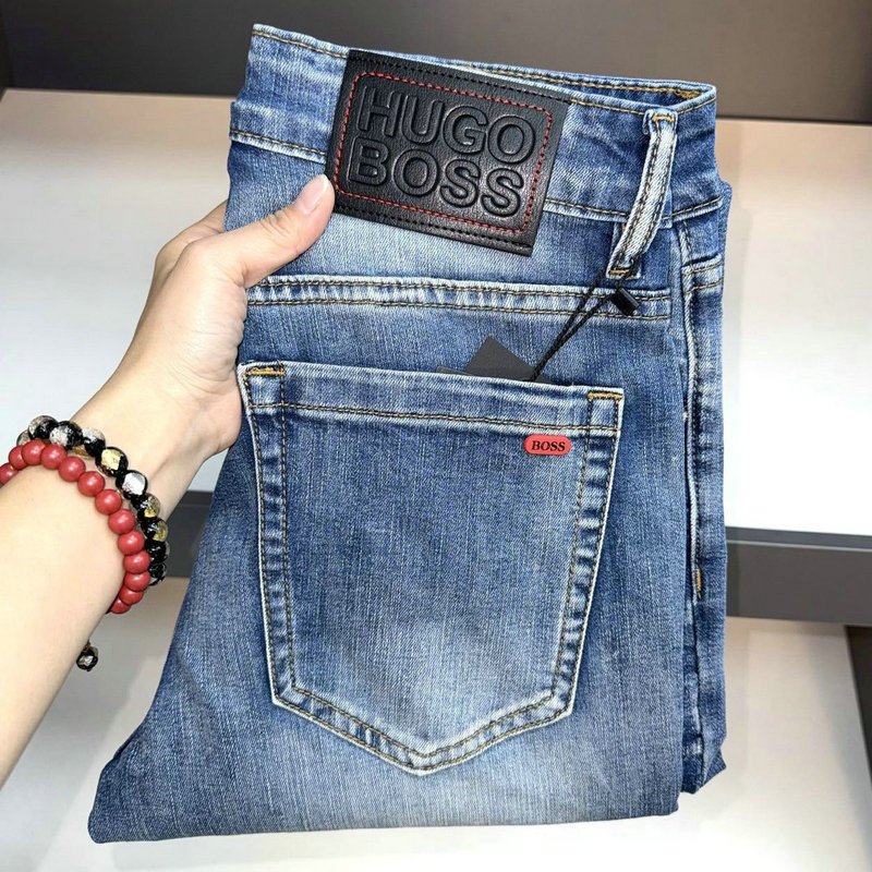 Men's Jeans Spring Summer Thin Men Slim Fit European American High-end Brand Small Straight Pants Q9766-5