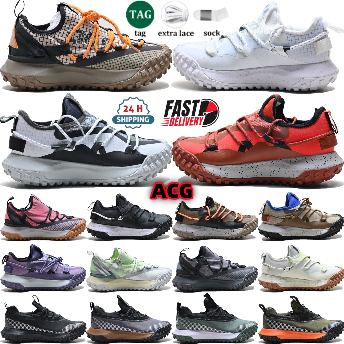 ACG Mountains Fly GTX low men women trail running shoes outdoor Non-slip hiking mountaineering sports shoes wear-resistant upper multi-functional sn