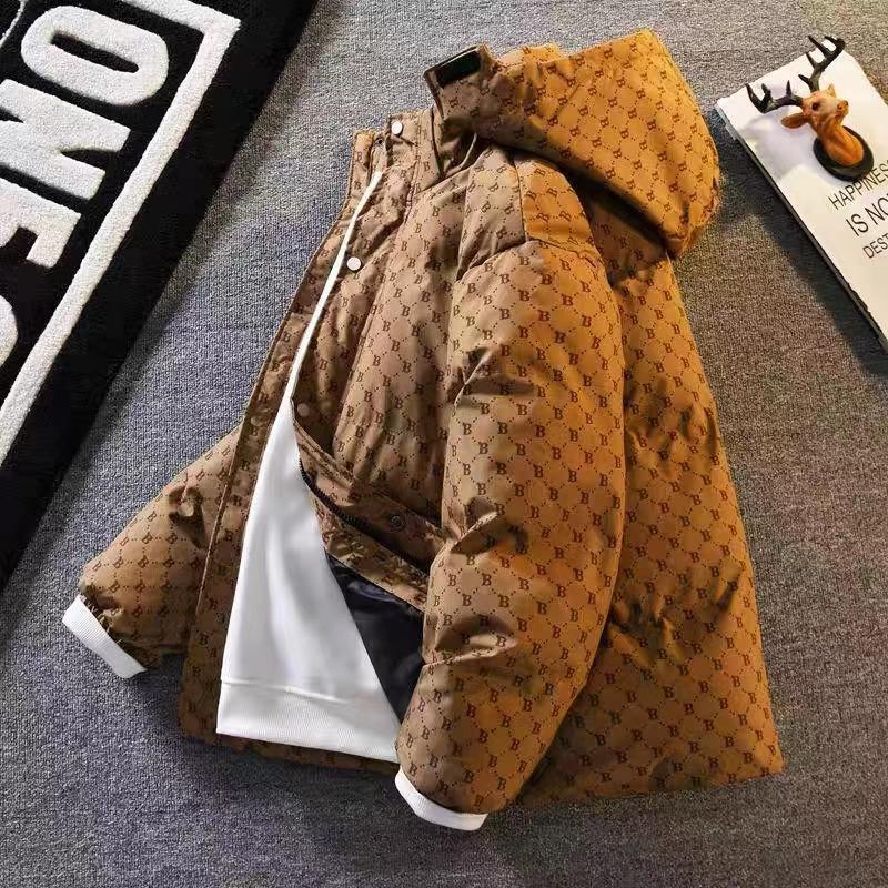 2026 Vintage-style All-printed Cotton Men's Jacket High-end Beanie Cotton Coat Luxurious Designer Style Thick And Warm Winter Down Jacket