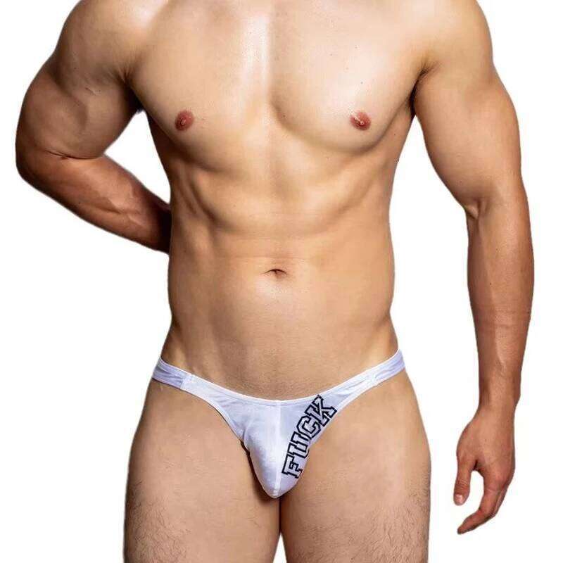Men's Underwear Low Waist Letter Print Triangle Pants Youth Summer Cool Breathable Polyester Underpants S26-image-1097084692