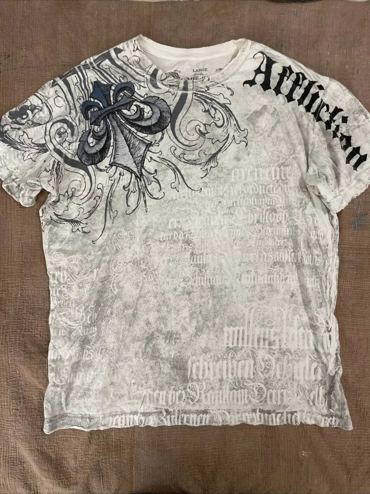 2000s Gothic retro affliction Graphic T Shirt Mens Large Grunge Wings New Fashion Style Couple Tops Pure Cotton Shirt L260611CEN8