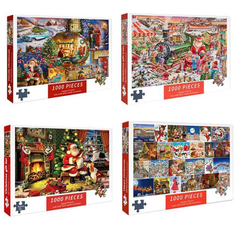 2025 Christmas 1000pieces Paper Jigsaw Puzzle Adult Jigsaw Family Game Perfect for Thanksgiving Holiday Gifts home decro Z251209-image-1097152595