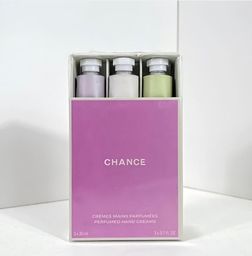 Hand Cream 3*20ml set 7.5ml Perfume 2pcs Gift Box High Quality Hand Care Lotion Fragrance Moisturzing Repairing Creams Parfum Kit For Present Tra