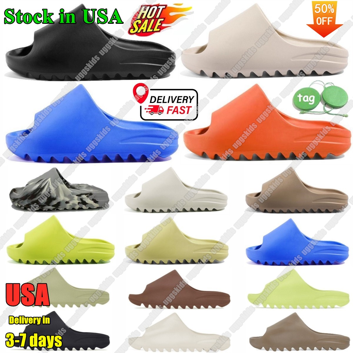 mens slippers slider designer slides sandals onyx pure ochre bone resin sand for women sandalias summer leather slide running shoe-image-943211201