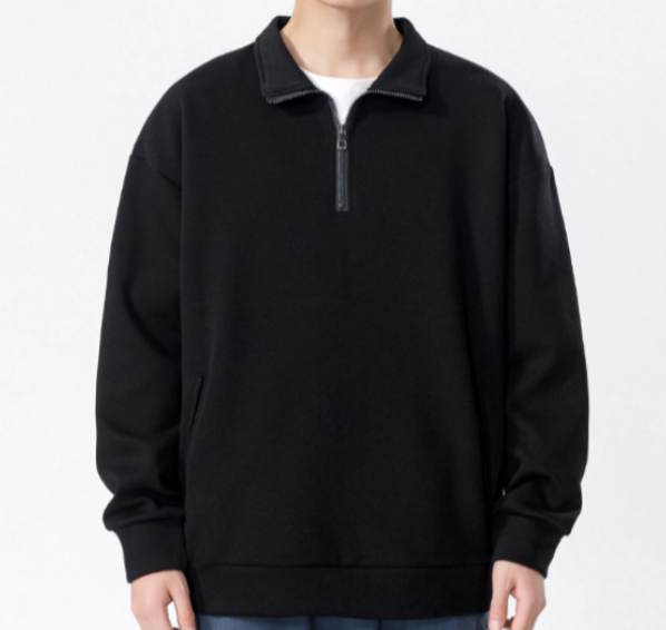 a566 Turtleneck Sweatshirt for Men Autumn and Winter Thickened Loose Trendy Solid