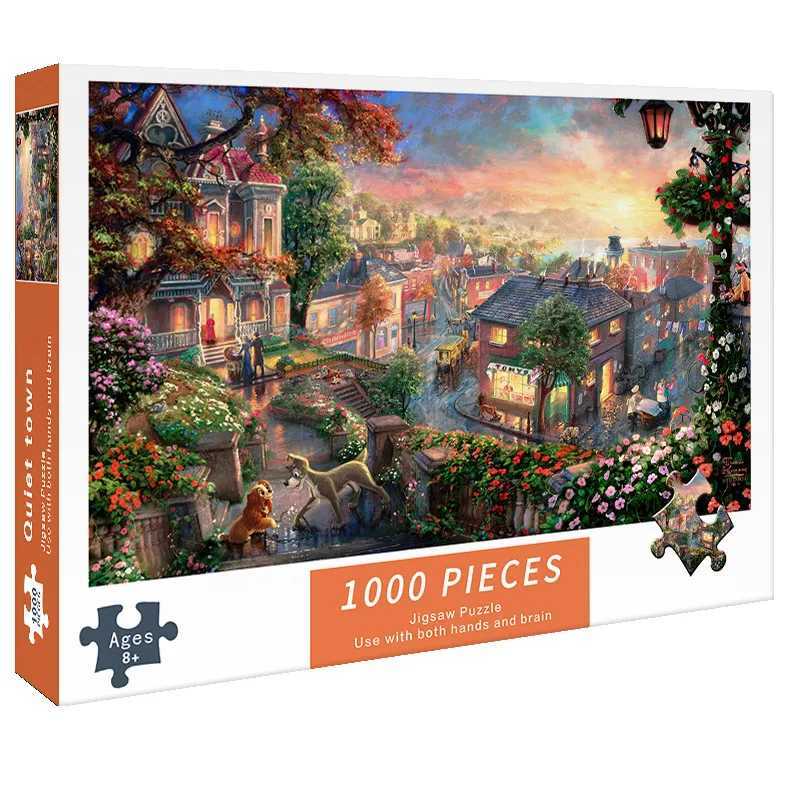 Quiet Town Adult Paper Puzzle 1000pss Fun and Puzzle Education Game Home Decoration Wall Display Festival Puzzle Gifts Z251209-image-1097150938