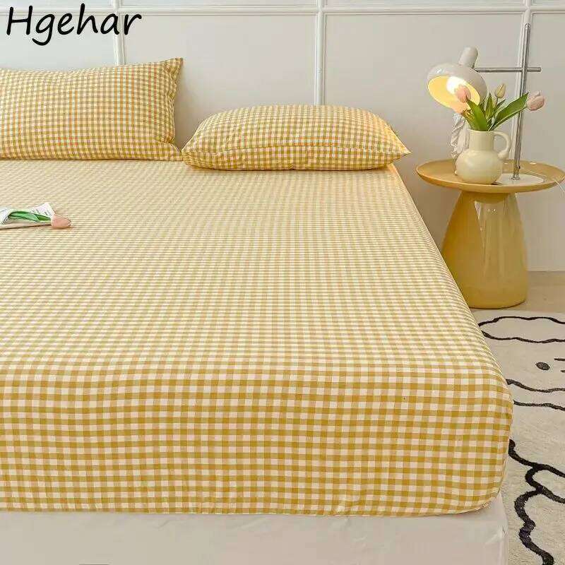 Ensembles de draps ménage 3 pièces avec taie d'oreiller quatre saisons protection universelle mode coréenne doux respirant matelas lavable Ins H2