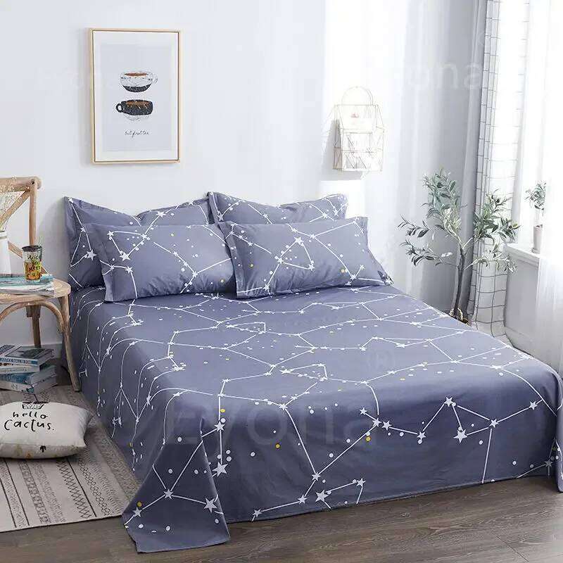Literie simple en coton brossé doux, Queen Size, Design rustique, toutes saisons, drap de lit Double respirant de 1.6m, H260311