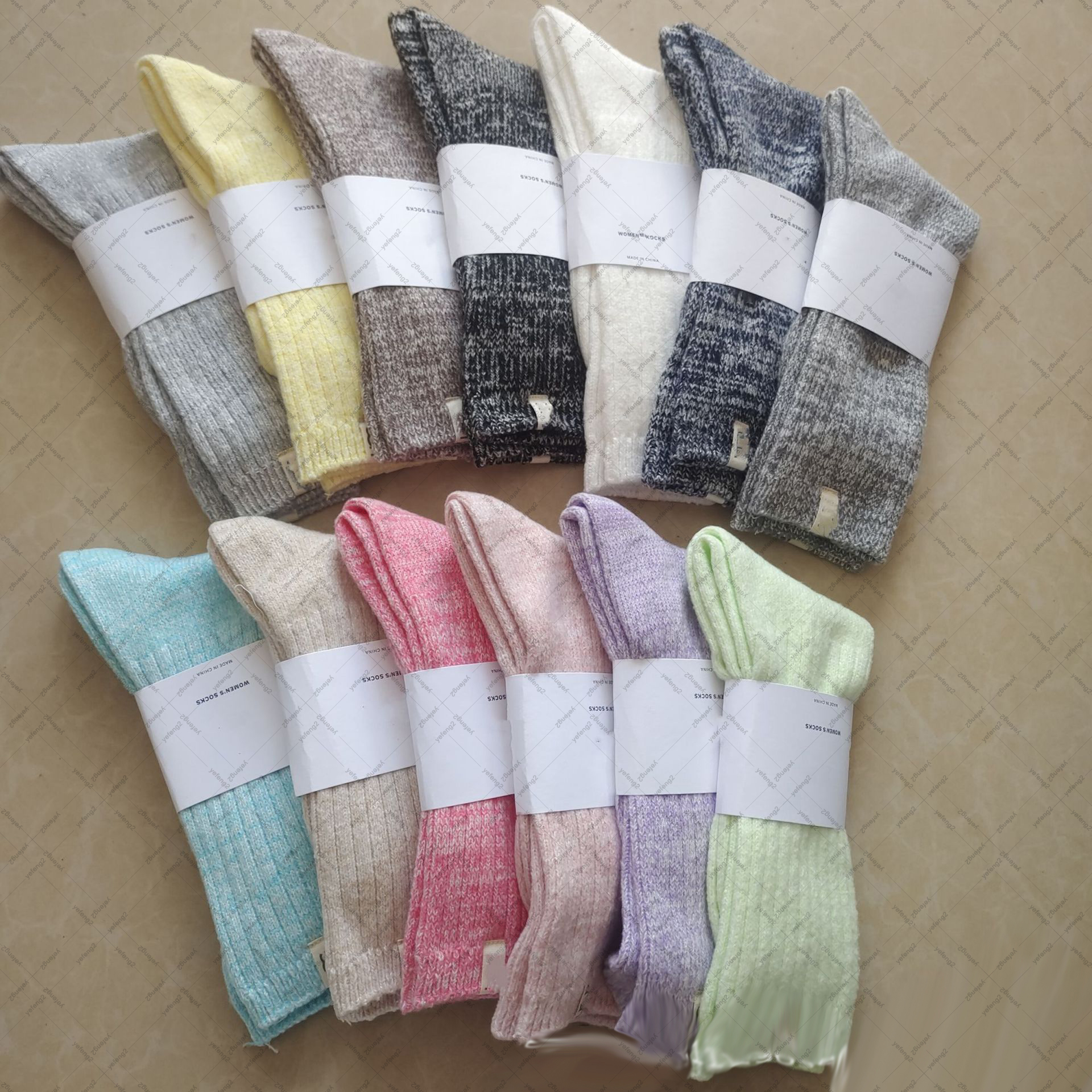 Women designer socks Ugstyle Winter Warm Crew Socks Soft Fleece Lined Thermal Socks for Boots Home Wear-image-1097115860