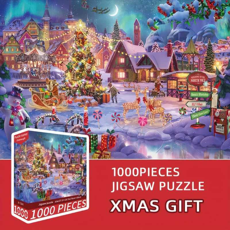1000pcs Christmas Jigsaw Puzzle -Xmas Festive Gift Extravaganza 70x50cm 275x197 Inches Gift for Family Adults Z251209-image-1097151760