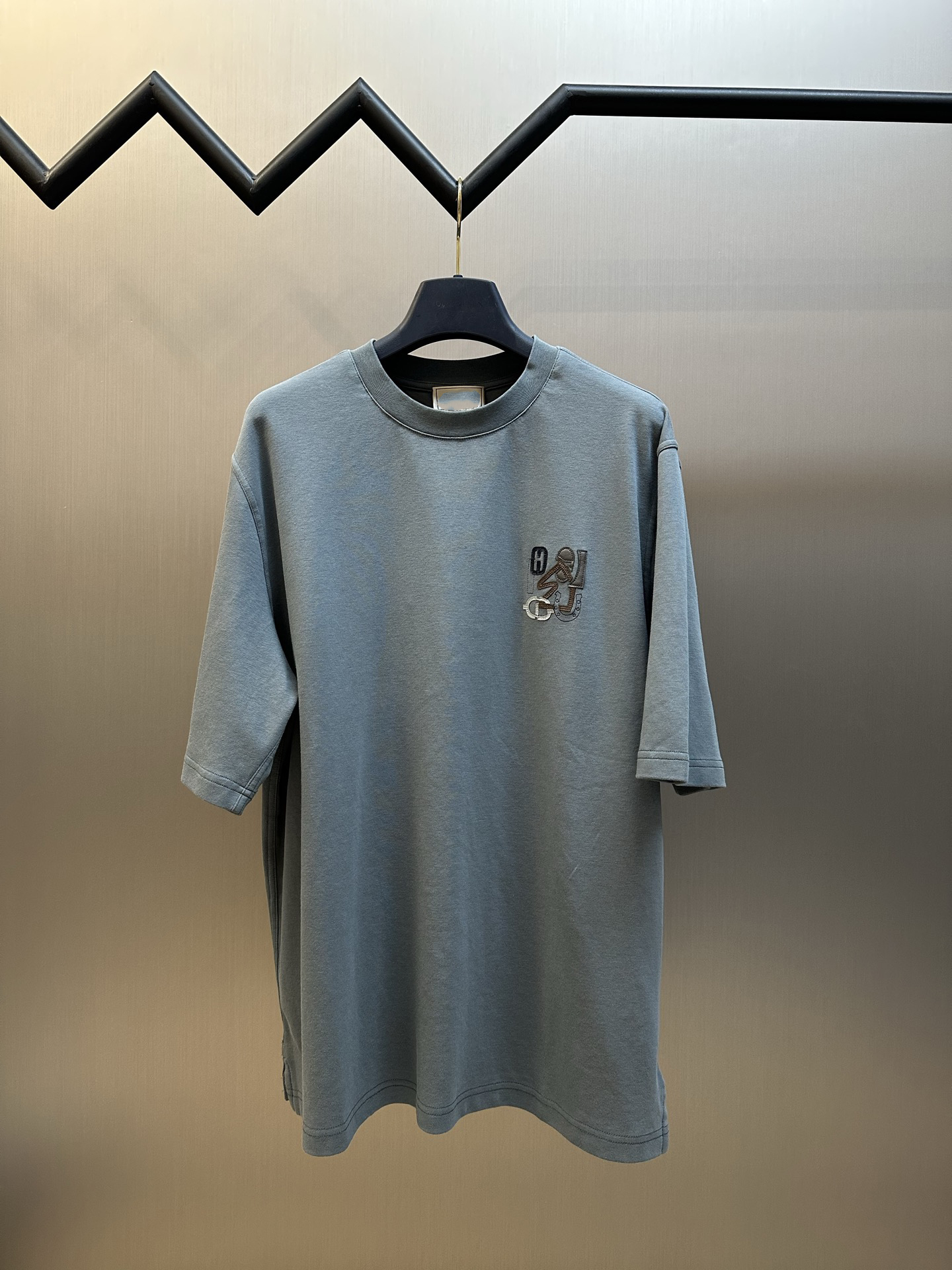 Men's Plus Tees & Polos Round neck embroidered and printed polar style summer wear with street pure cotton 35s23g3