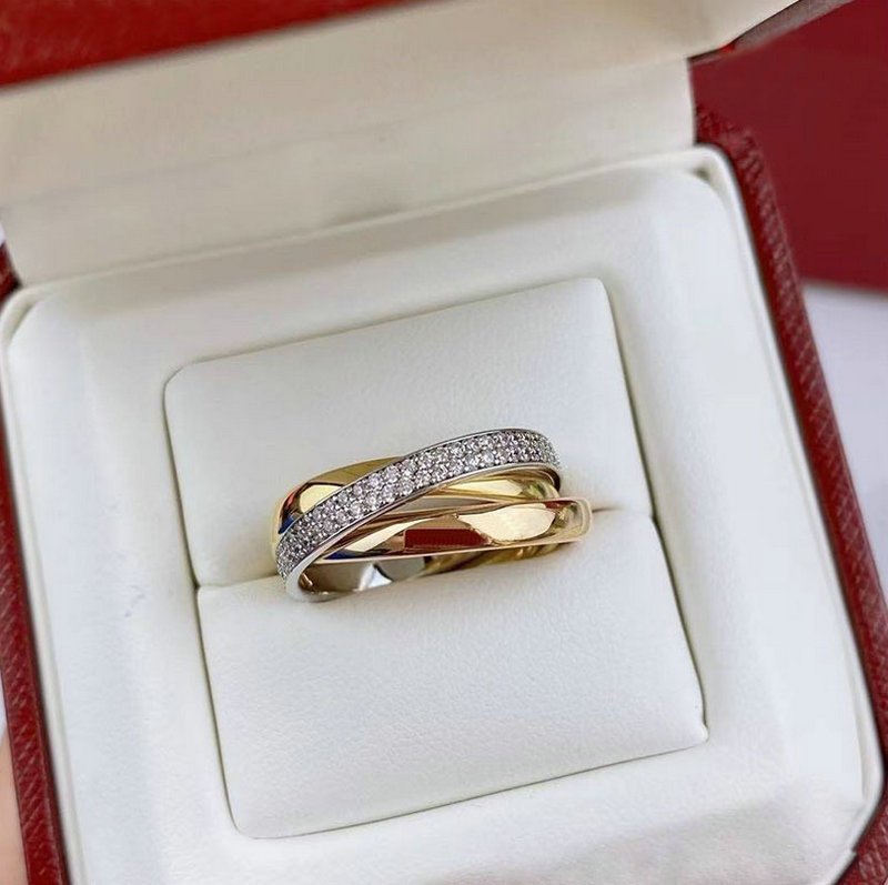 Titanium Steel Three Colors Love Ring for woman Screw Rings Designer man Black Silver Gold Plated Luxury diamond Rings