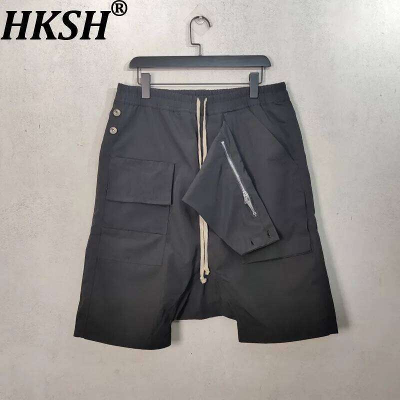HKSH Spring Summer New Men Tide RO Dark Gothic Harem Cargo Pants Punk Style Shorts High Street Trendy Brand Capris Hk18839