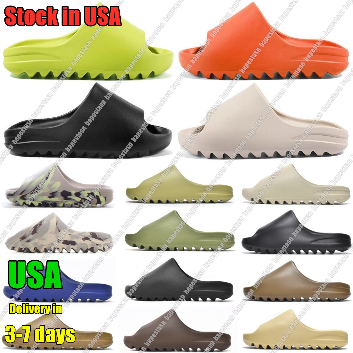designer slides mens womens slider slippers sandals pure ochre bone resin sand Azure Glow Green Orange Earth Brown onyx sandalias summer shoe-image-933909542
