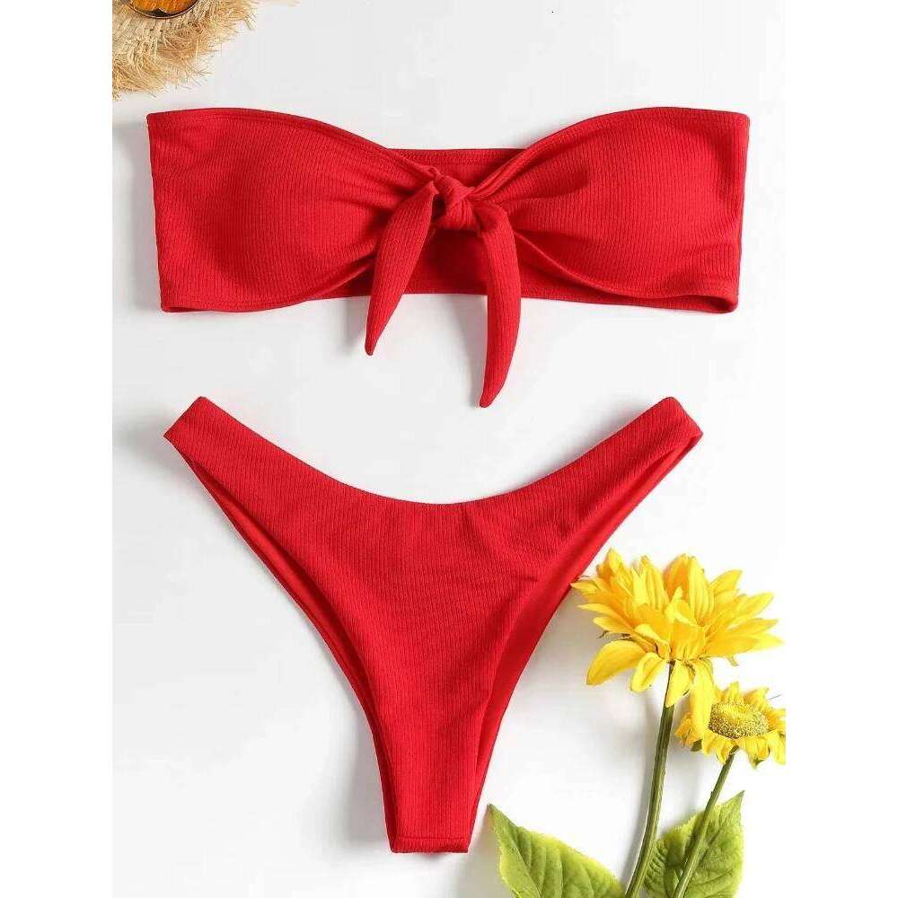 Brazilian Women's Low Waisted Thong Bikini Bottoms Solid Swimwear Red White Black Summer Push Up Bathing Suit for Beach Poolside XJ260311-image-1097156768