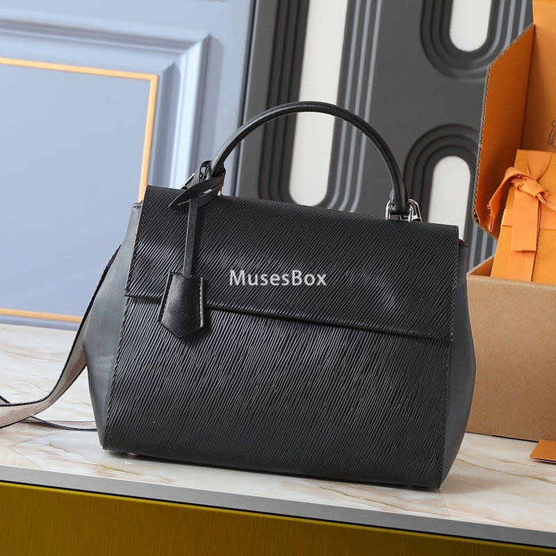Black Epi Leather Flap Bag Designer Crossbody Shoulder Purse Classic Clutch Bag Chic Small Tote Lady Pouch Luxury Handbag for Women Cross Body St-image-891597449
