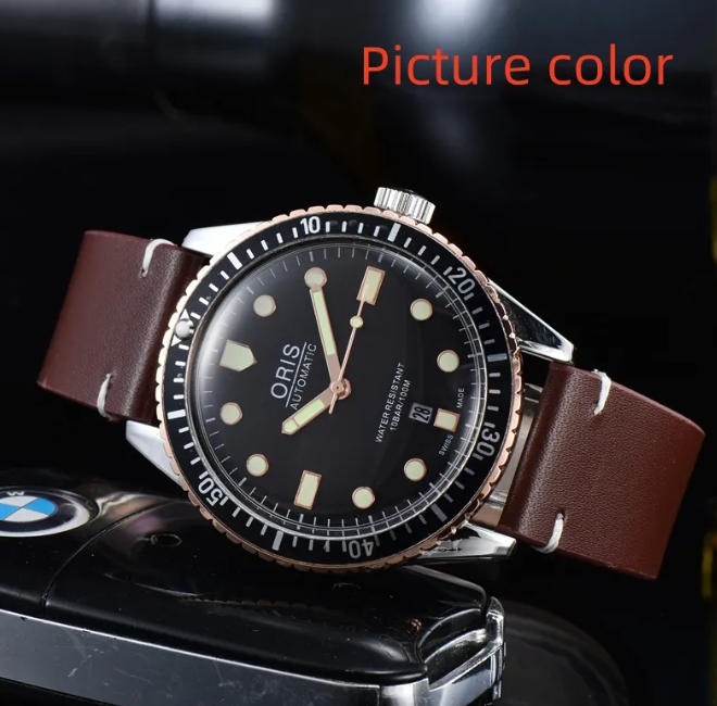 Oriss Wrist Watches for 2025 Mens Watches Three needles Quartz Watch High Quality Top Luxury Brand designer Clock Leather Strap Fashion Holiday gift