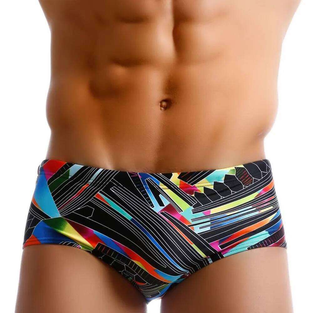 UXH Brand Men's Swimwear Trunks Outdoors Sexy Summer Stretch Beach Surf Swim Sports Push-up Shorts Men Swimsuit Swimming Pants S26-image-1097085122