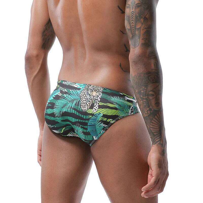 Men's Briefs Underwear Beach Summer Drawstring Boxer Fashion Surfing Sexy Printed Swimwear Underpants Bulge Pouch S26-image-1097077194